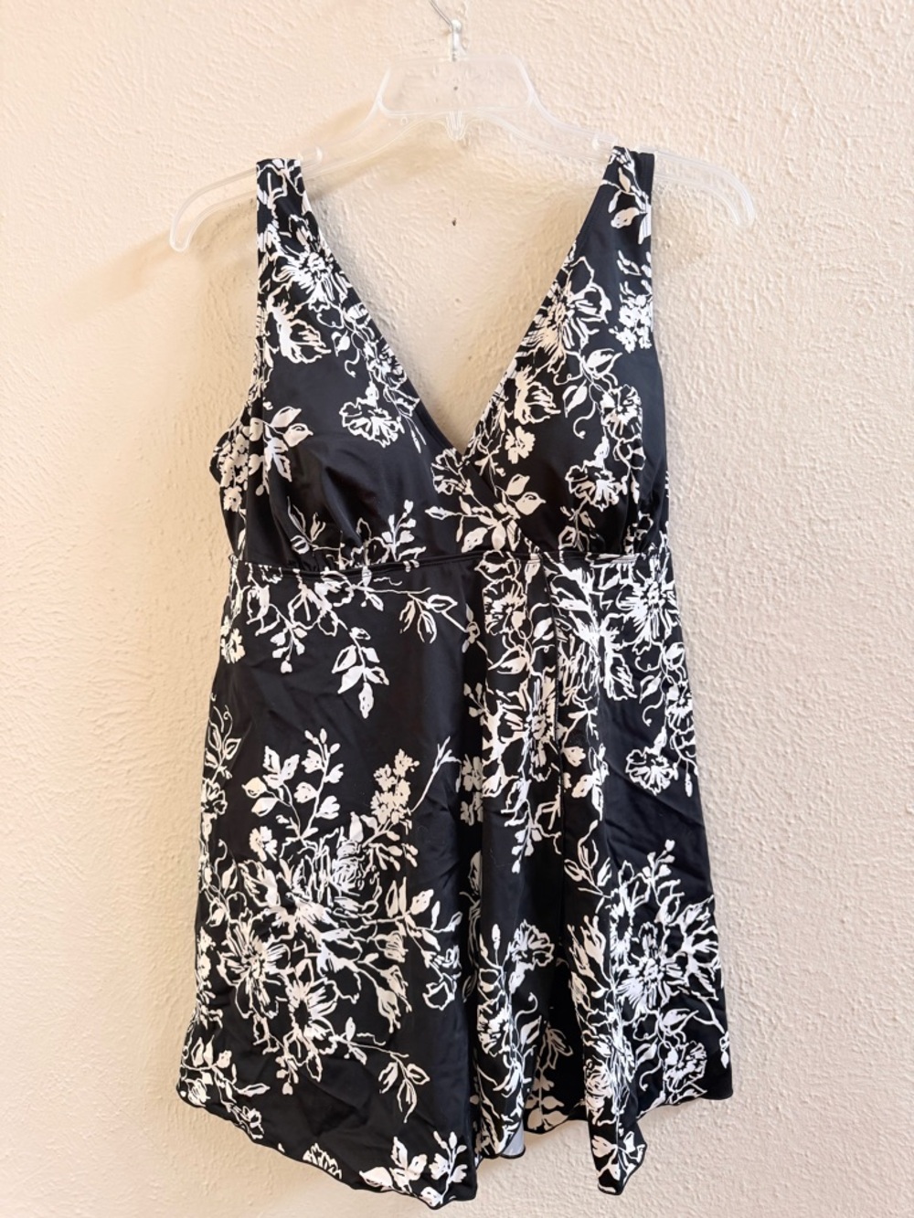 Swim 365 b&w print swim dress